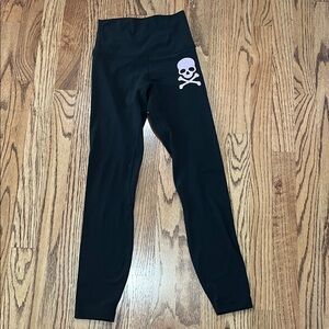 lululemon athletica Black Skull Print Leggings